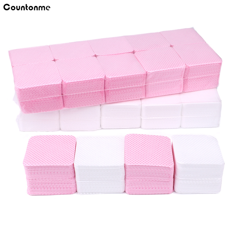 Nail Art Pink - 1000 قطعة القطن مزيل طلاء الأظافر