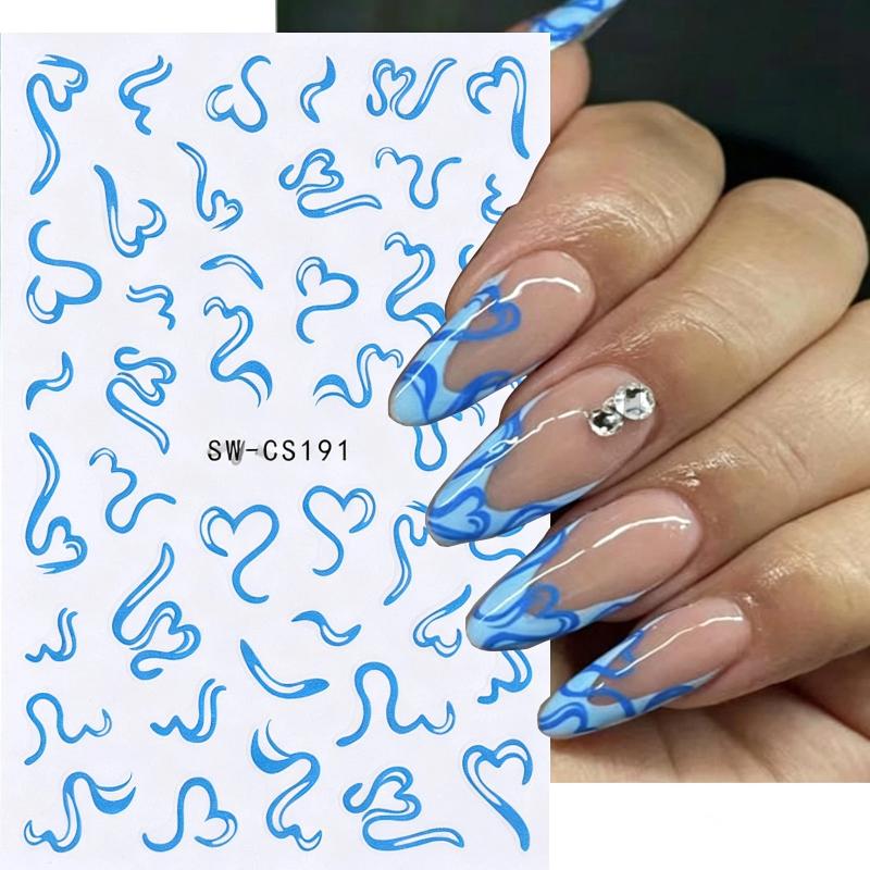 Nail Art Valentines Day - ملصقات أظافر لطيفة من قطعتين بتصميمات