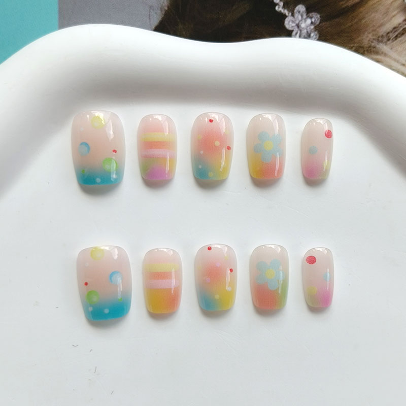 Nail Art Ombre - 10 قطع من أظافر الفقاعات الملونة