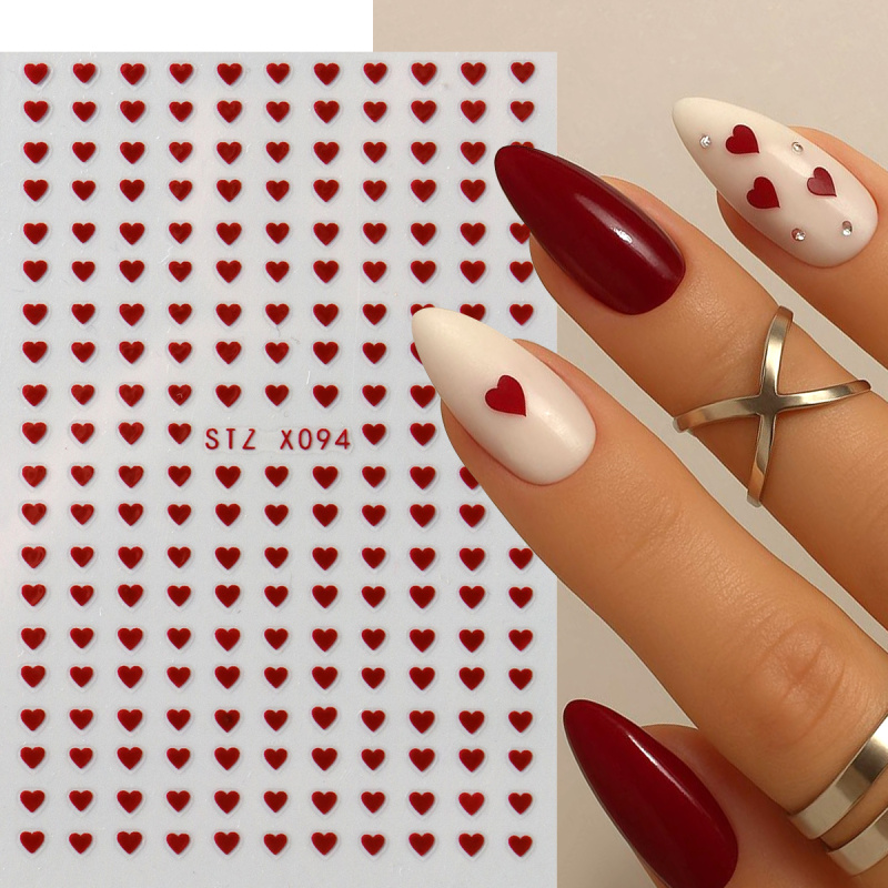 2 قطعة صغيرة الحب القلب مسمار  - مراجعة Nail Art Valentines Day وسعره