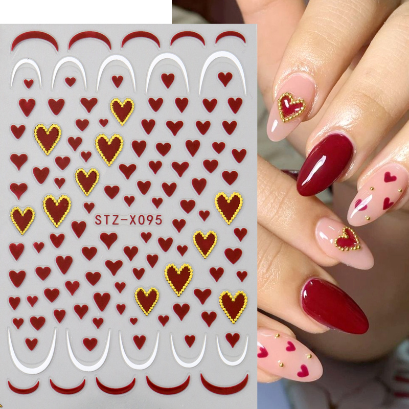 2 قطعة صغيرة الحب القلب مسمار  - مراجعة Nail Art Valentines Day وسعره