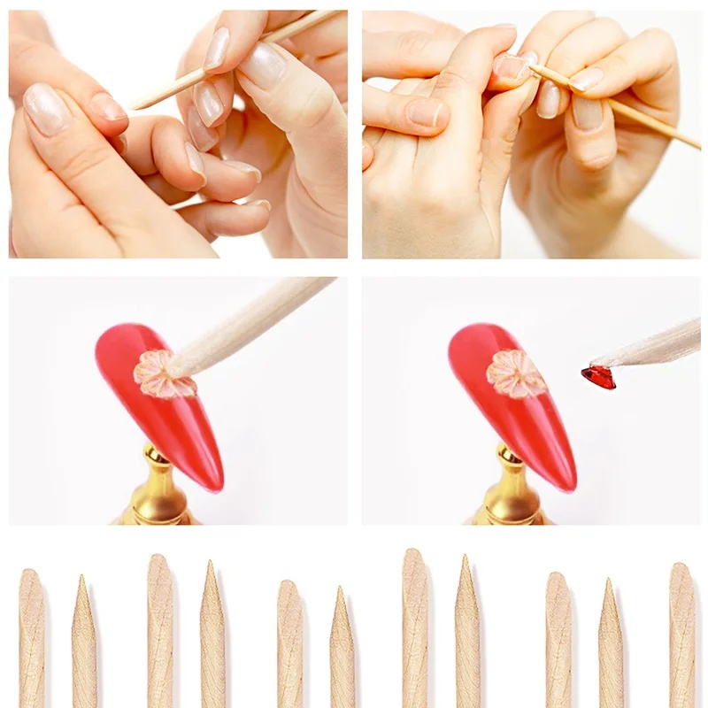 10-30 قطعة من أعواد خشب البرتق - مراجعة Nail Art Orange وسعره
