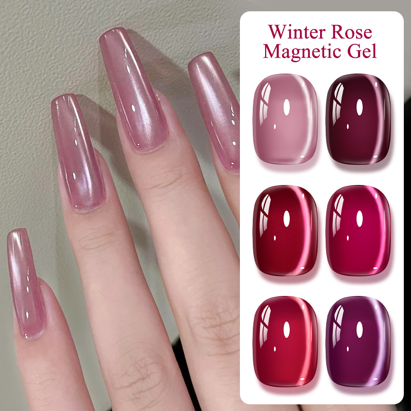 الوردي الشتاء روز القط المغناط - مراجعة Nail Art Valentines Day وسعره