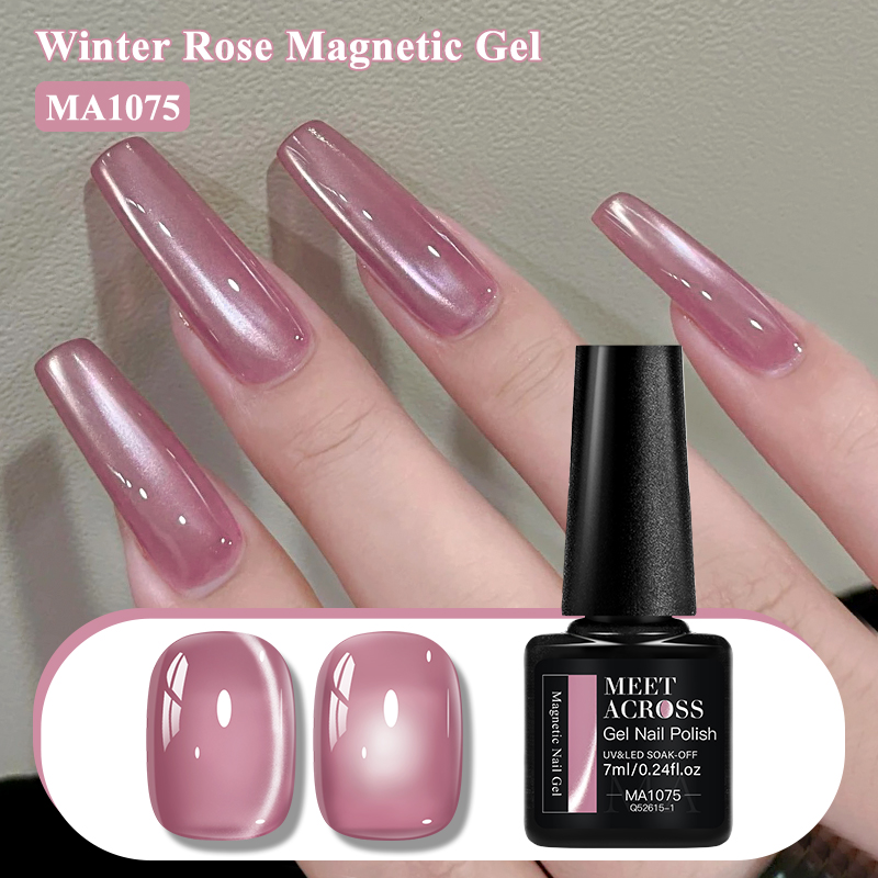 الوردي الشتاء روز القط المغناط - مراجعة Nail Art Valentines Day وسعره
