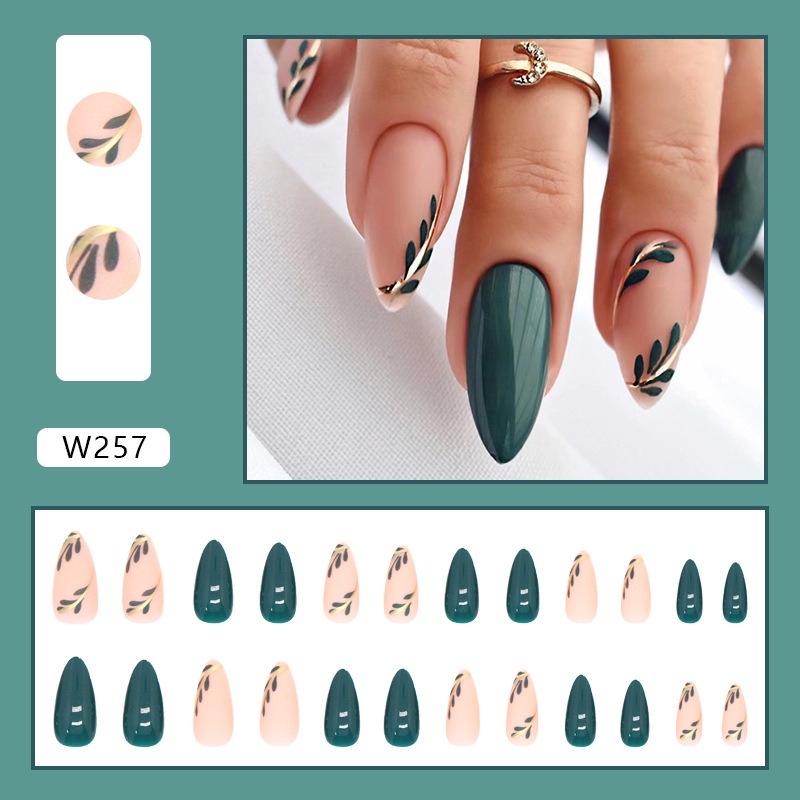 24P/مجموعة متوسطة الطول اللوز  - مراجعة Nail Art Pink وسعره