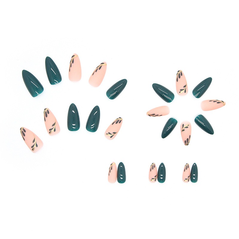 24P/مجموعة متوسطة الطول اللوز  - مراجعة Nail Art Pink وسعره