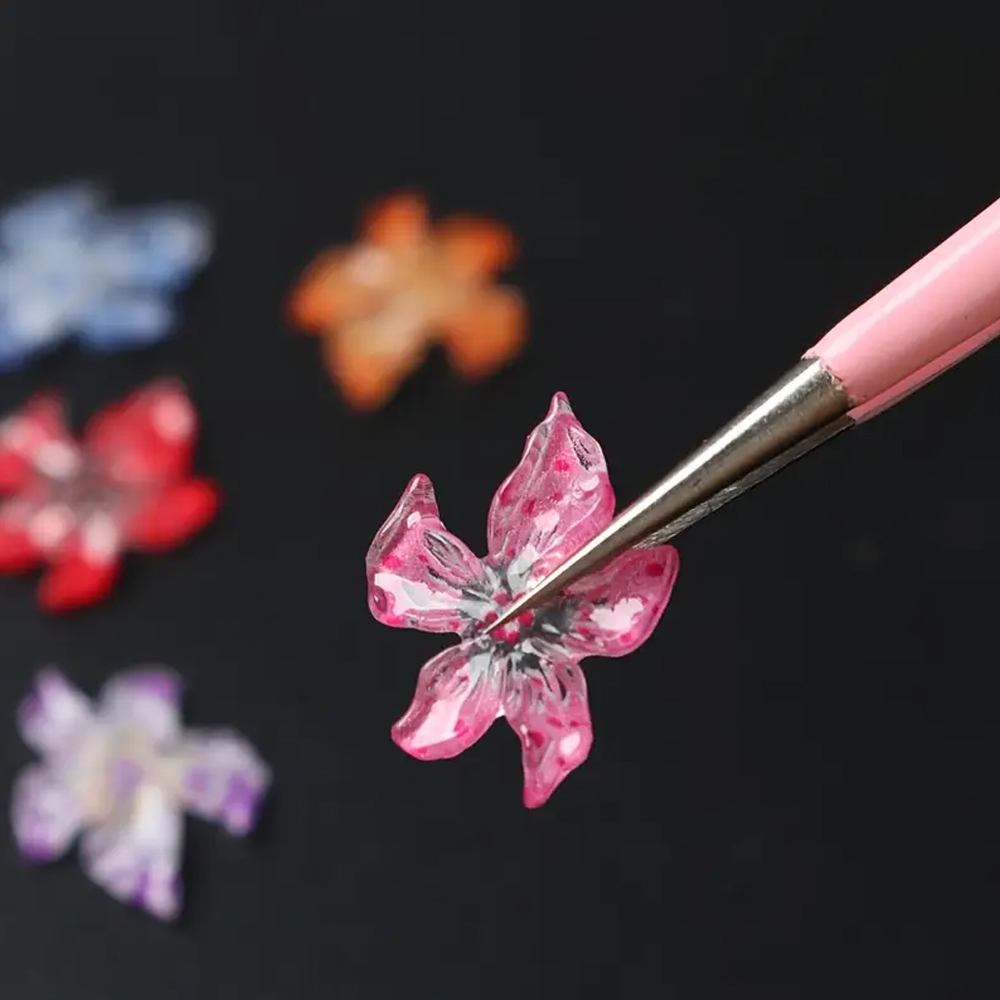 60 قطعة زهرة هاواي مختلطة مسما - مراجعة Nail Art Valentines Day وسعره