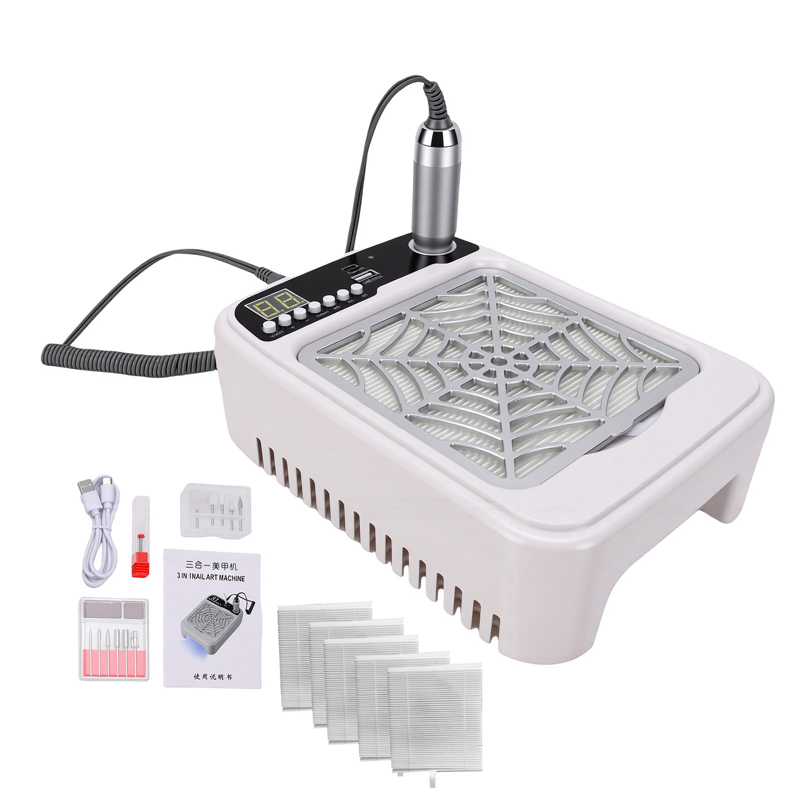 جهاز حفر الأظافر 3 في 1 مع مجم - مراجعة Nail Drill Machine وسعره