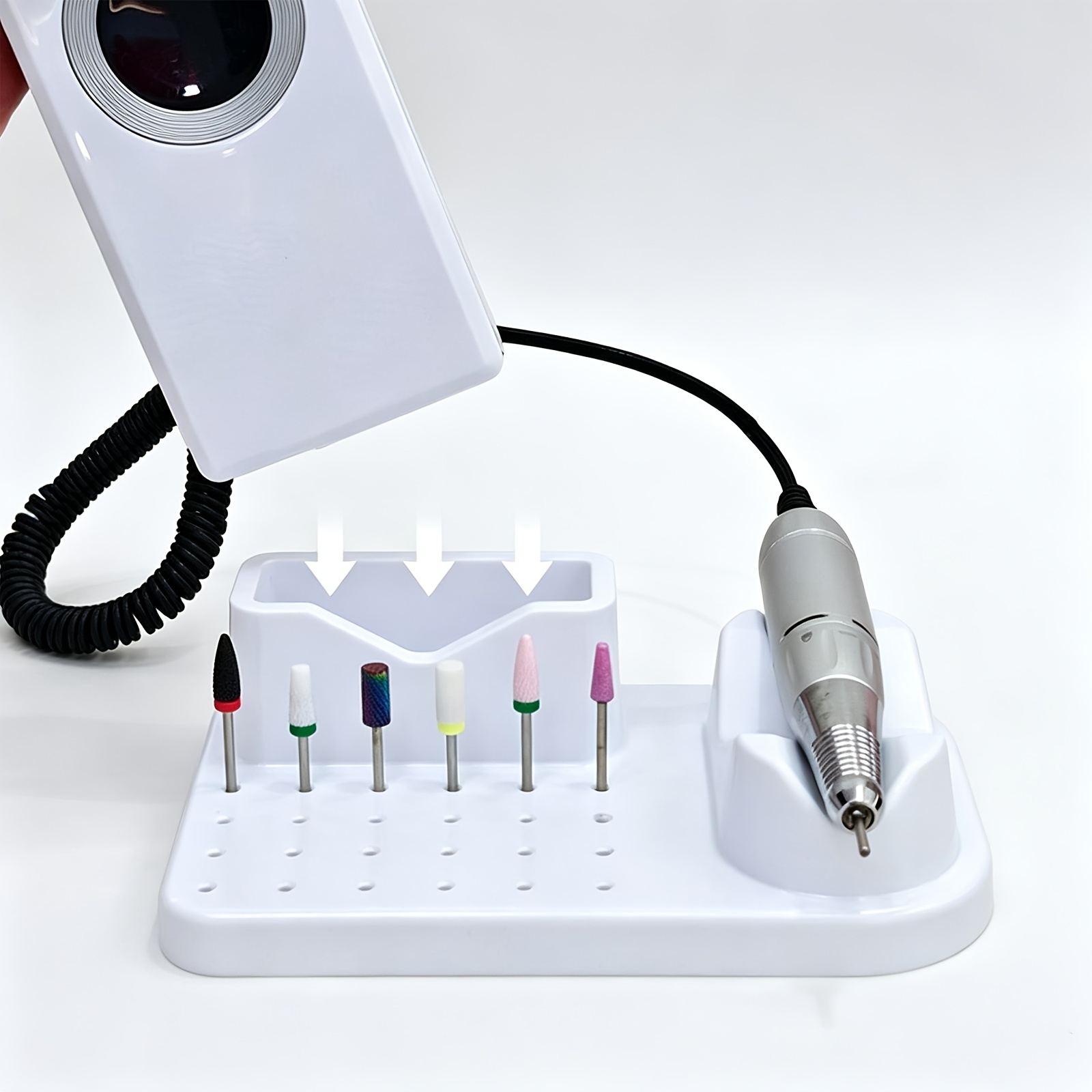 حامل ومنظم لقطع أظافر الحفر، ق - مراجعة Nail Drill Machine وسعره