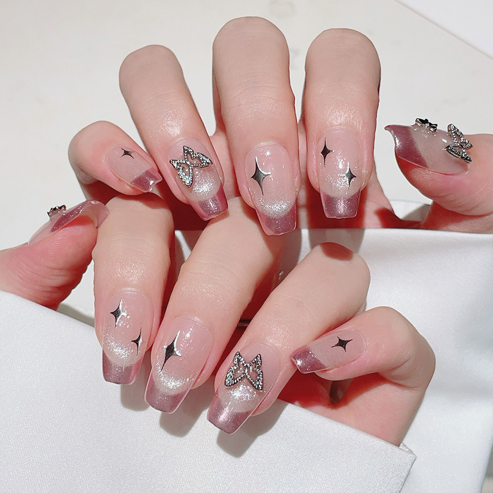10 قطع من الأظافر الاصطناعية ا - مراجعة Nail Art Pink وسعره