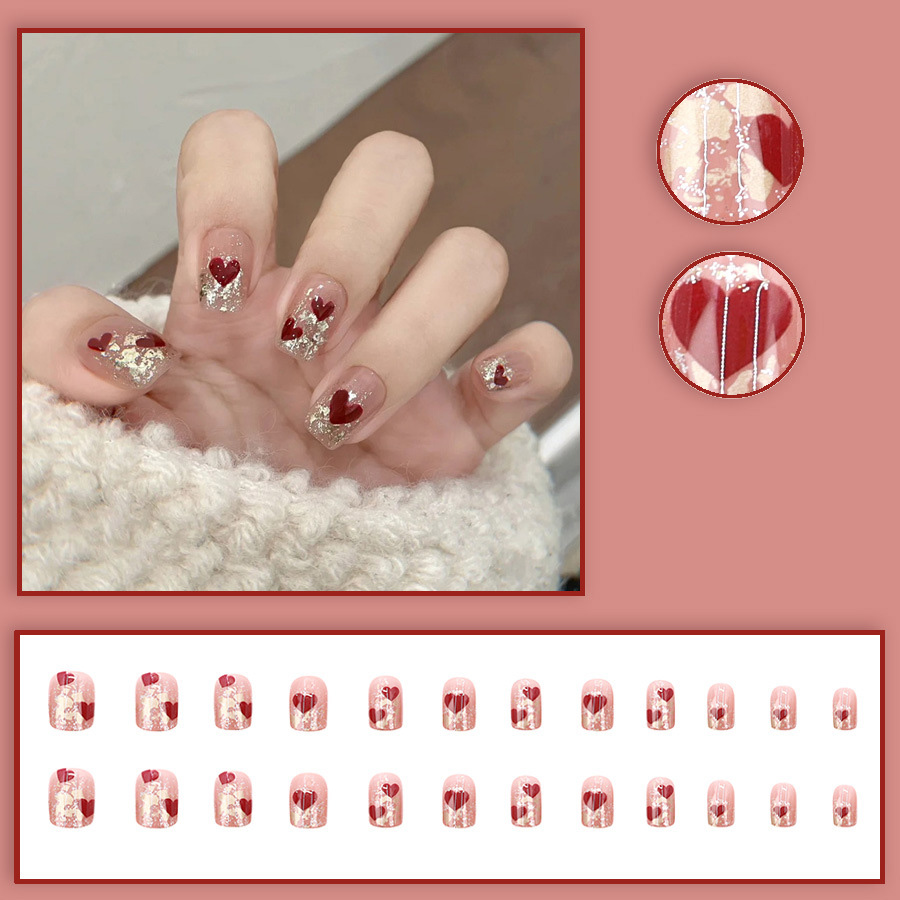 24 قطعة/مجموعة أظافر صناعية قص - مراجعة Nail Art Press On وسعره