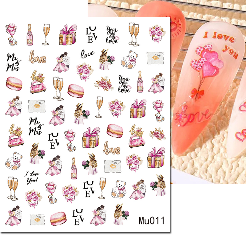 ثلاثية الأبعاد مسمار الفن المت - مراجعة Nail Art Valentines Day وسعره