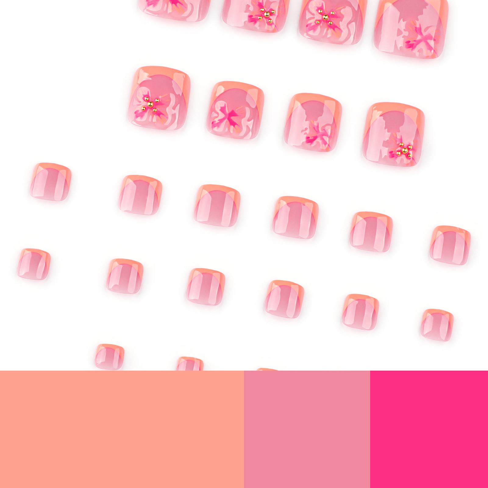 24 قطعة نمط زهرة ساحرة اضغط عل - مراجعة Nail Art Press On وسعره