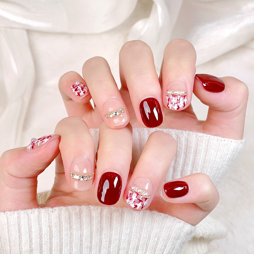 10 قطع من الأظافر الاصطناعية ا - مراجعة Nail Art Press On وسعره