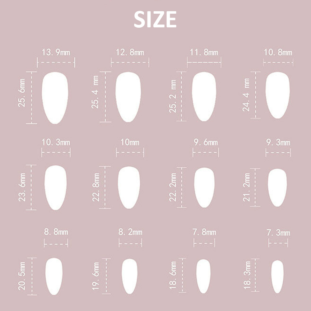 24 قطعة من أظافر اللوز الصناعي - مراجعة Nail Art Press On وسعره