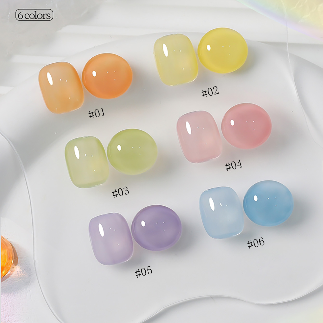 1-6 قطع من طلاء الأظافر الجل ا - مراجعة Nail Art Orange وسعره