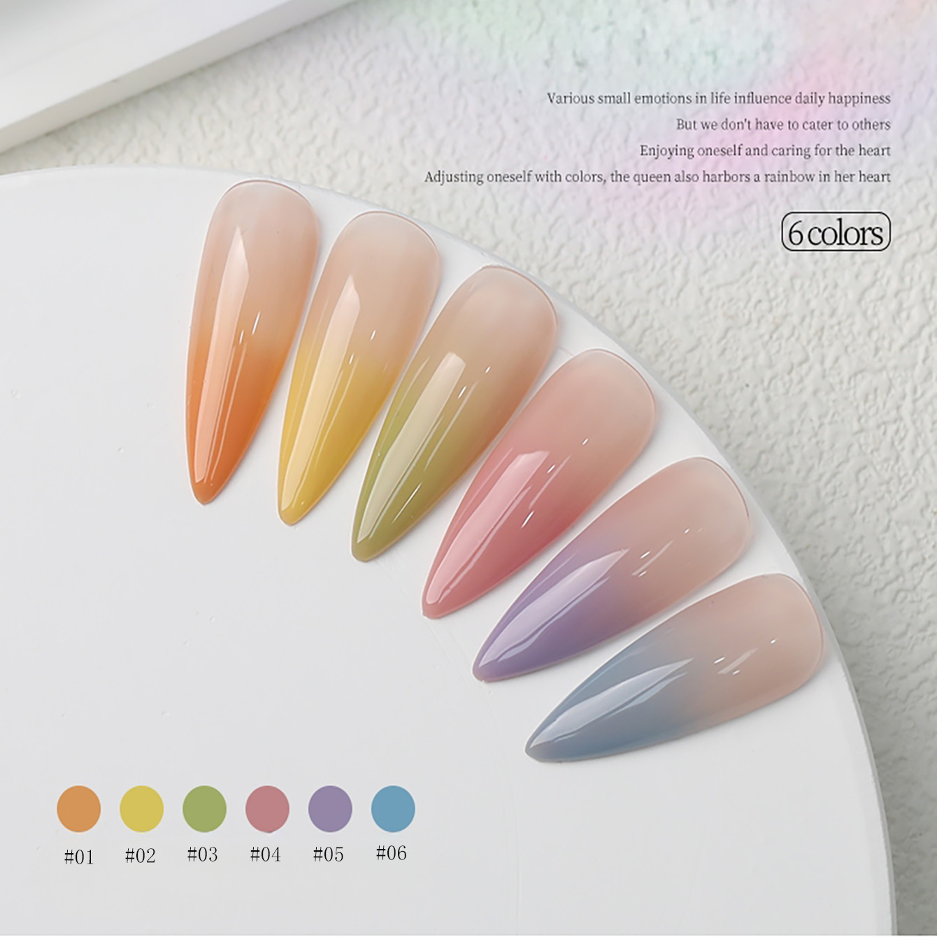 1-6 قطع من طلاء الأظافر الجل ا - مراجعة Nail Art Orange وسعره
